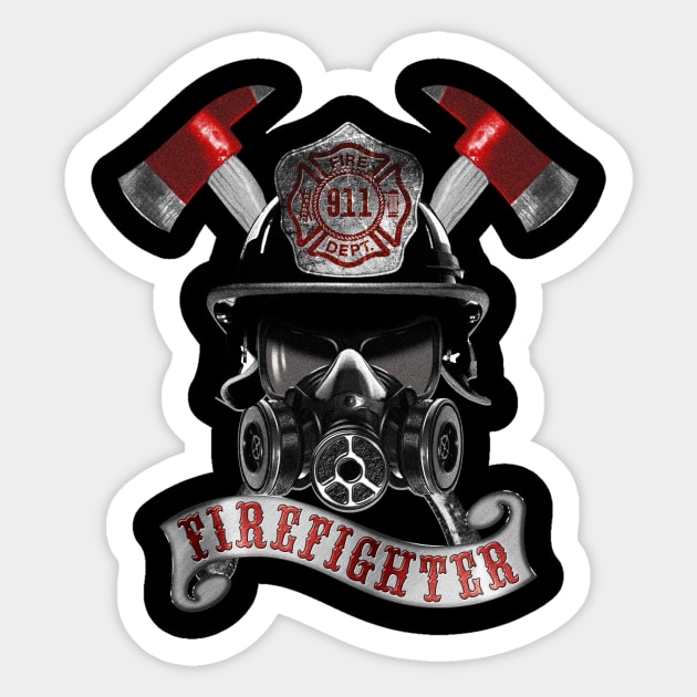 Firefighter. Sticker by Artizan